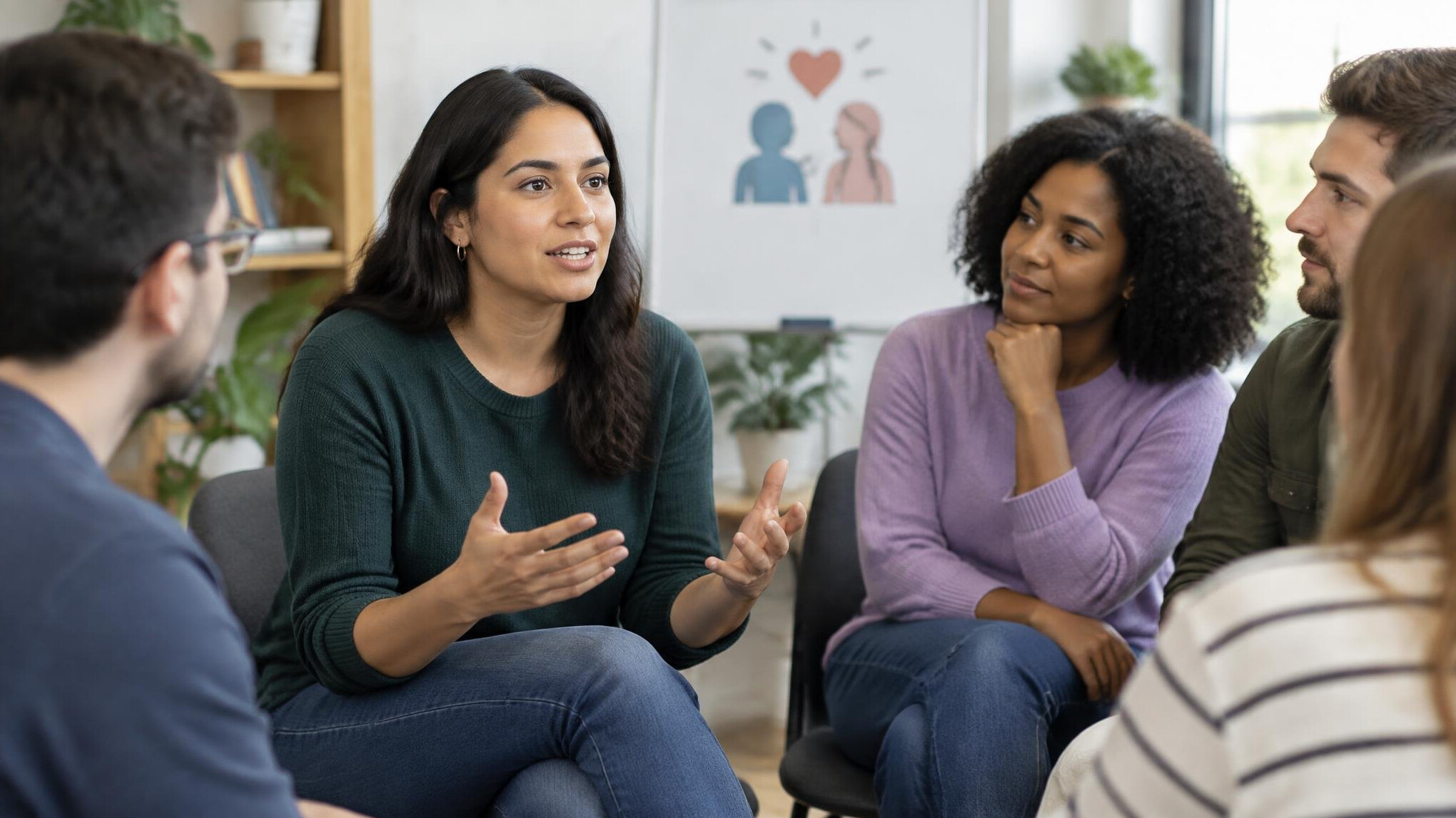 woman practicing assertive communication
