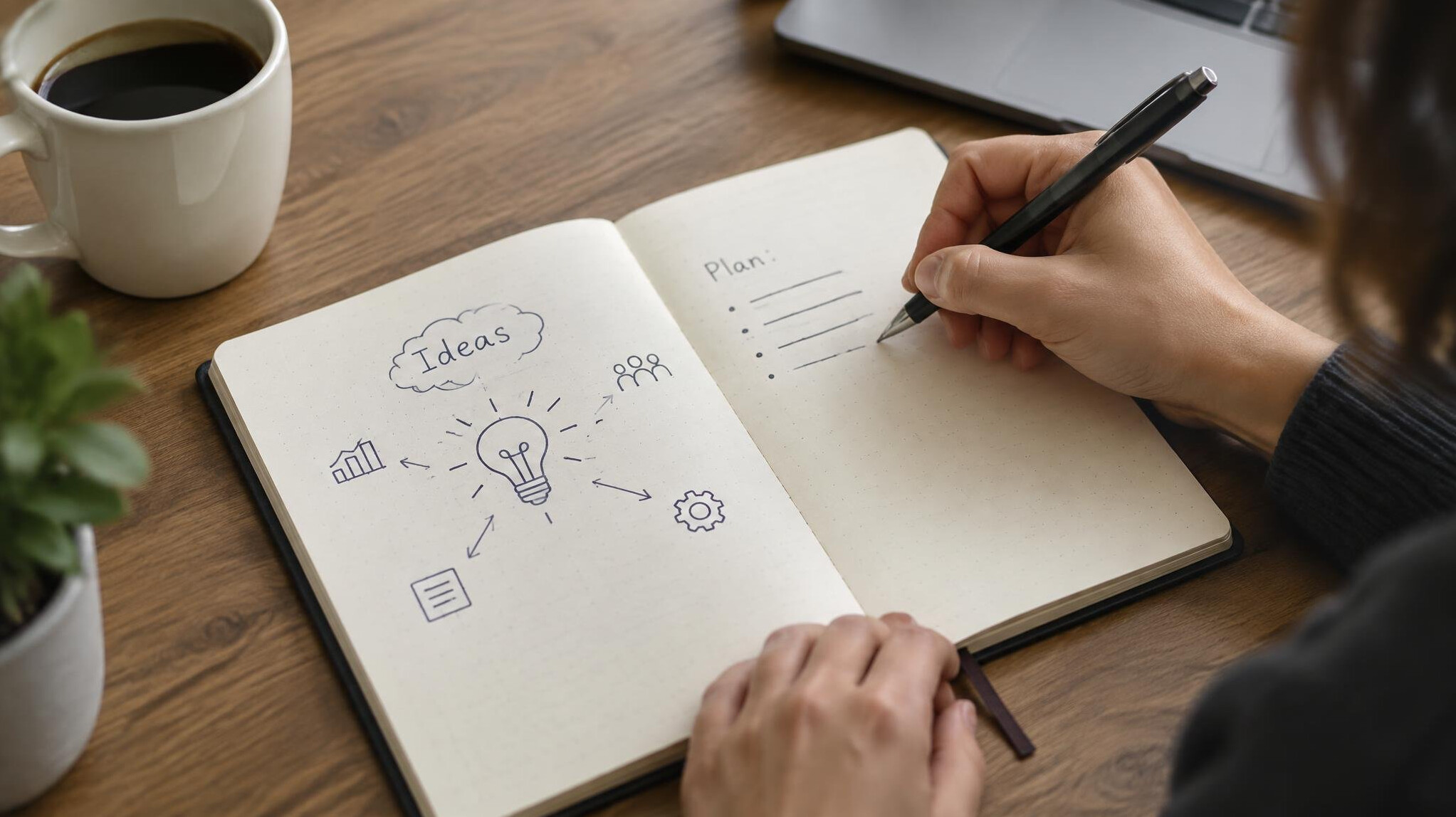 person writing notes