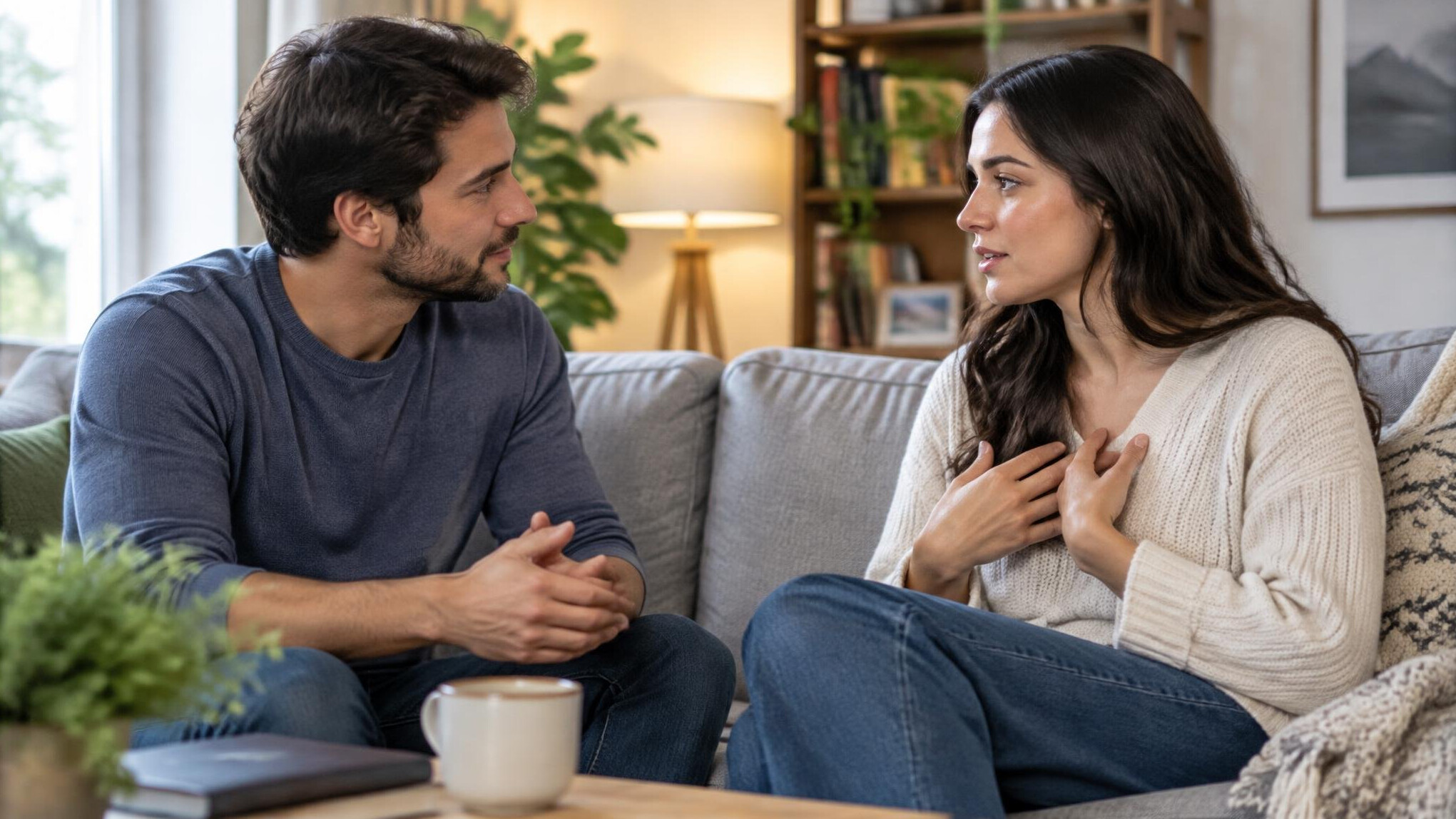 couple having calm conversation