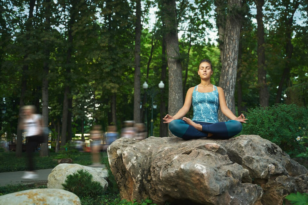 woman practicing mindfulness