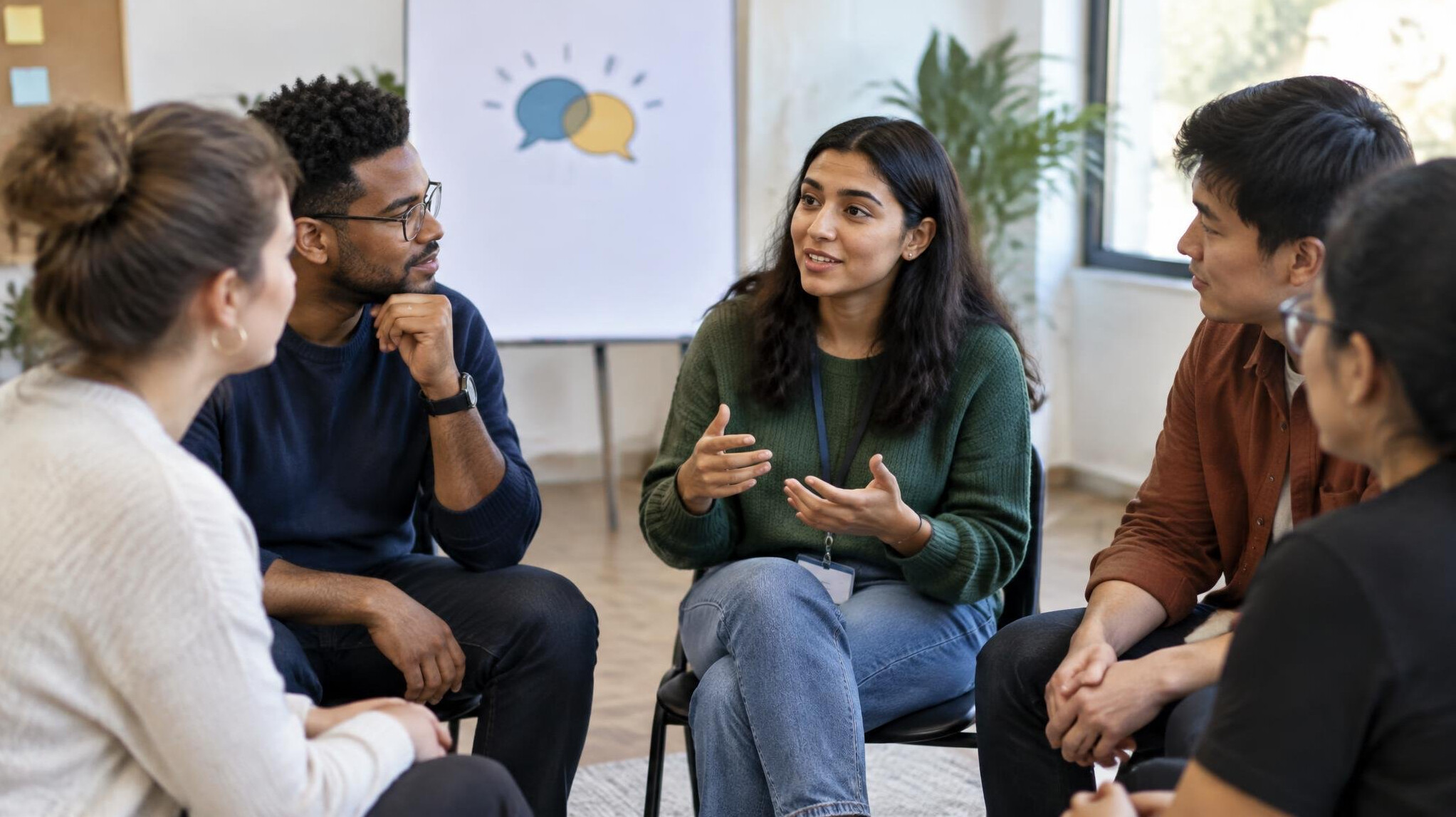 group discussion in workshop